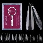 Tipsuri 240 bucati Soft Gel Tips Transparente Cod TPS100VV Stileto Lungi